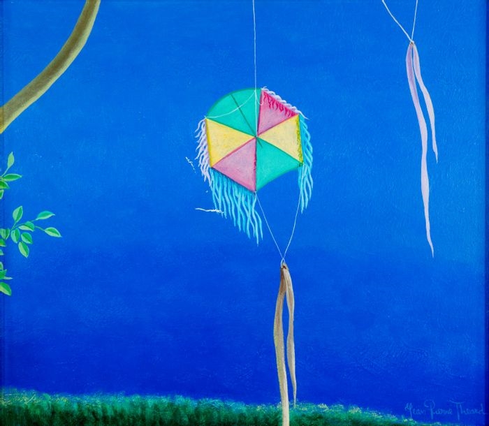 Artwork by Jean-pierre Theard, The kite, Made of Oil on panel