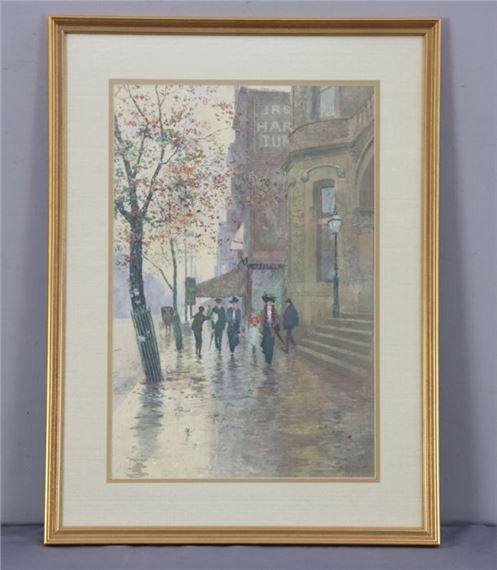 Paul Sawyier | A Rainy Day in Lexington | MutualArt