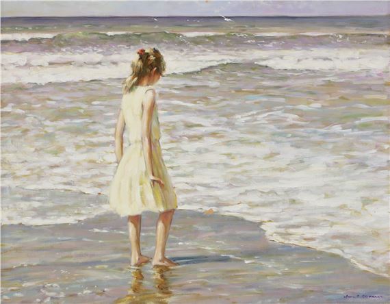 Girl by the shore by Paul S. Gribble
