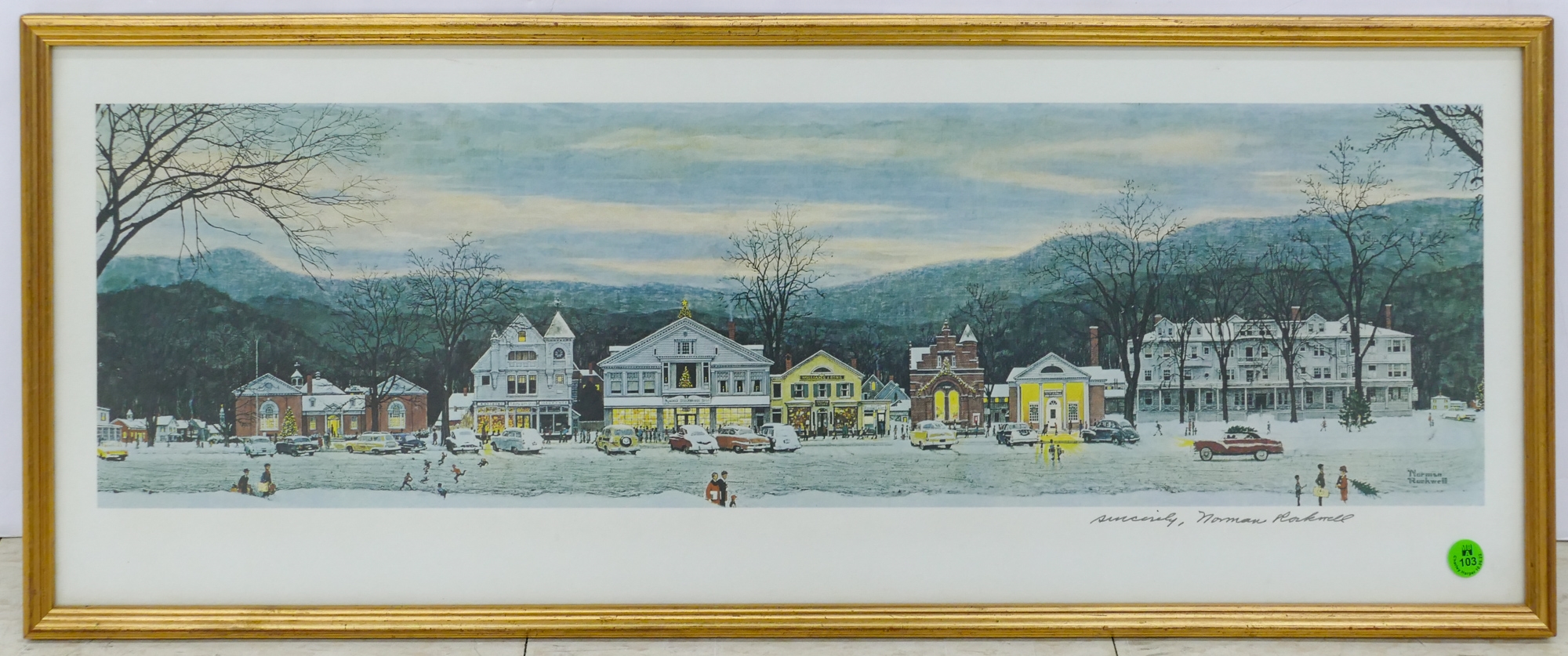 Norman Rockwell STOCKBRIDGE MAIN STREET AT CHRISTMAS MutualArt