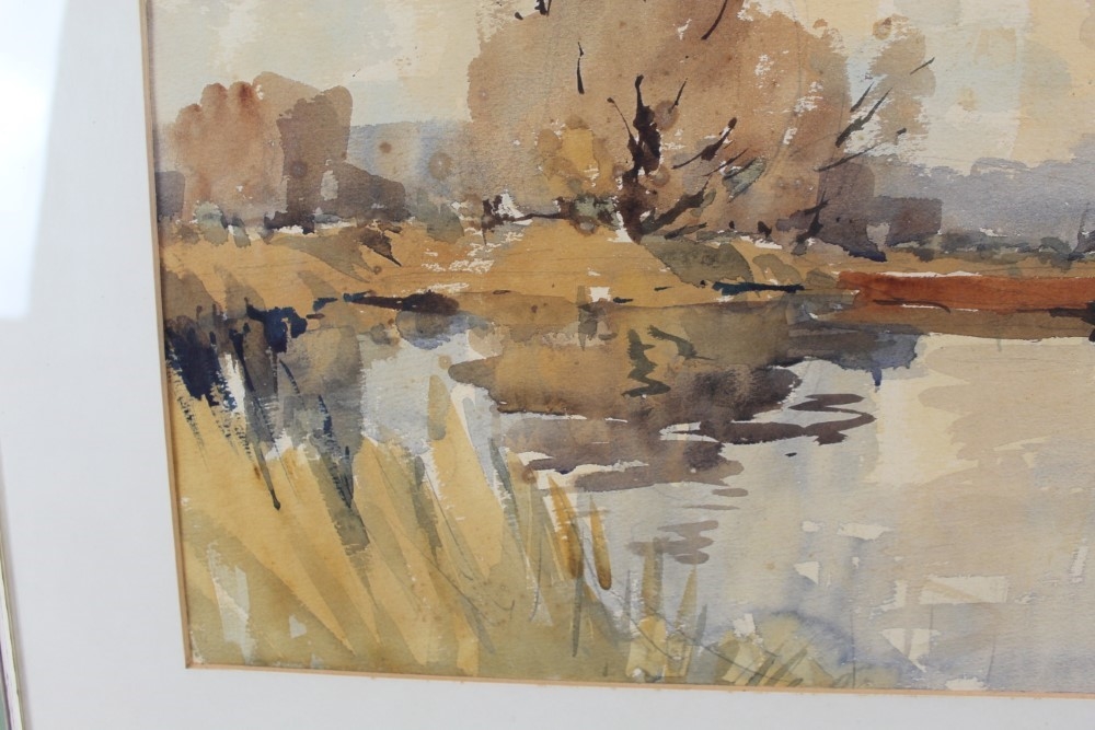Edward Wesson | River Landscape; together with a copy of 'The Art of ...