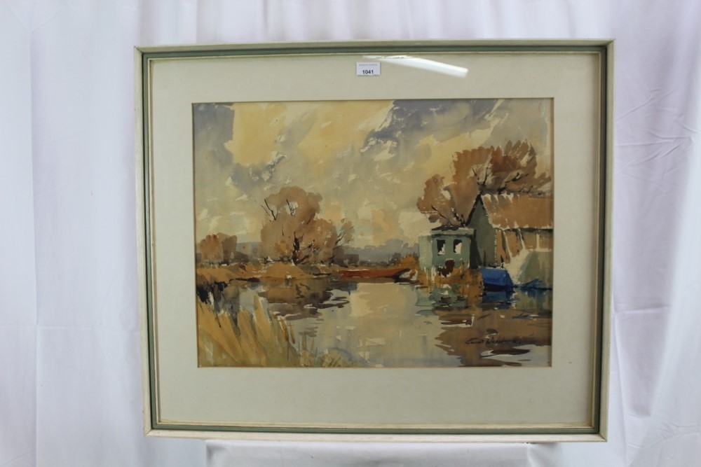 Edward Wesson | River Landscape; together with a copy of 'The Art of ...