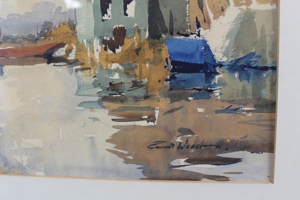 Edward Wesson | River Landscape; together with a copy of 'The Art of ...