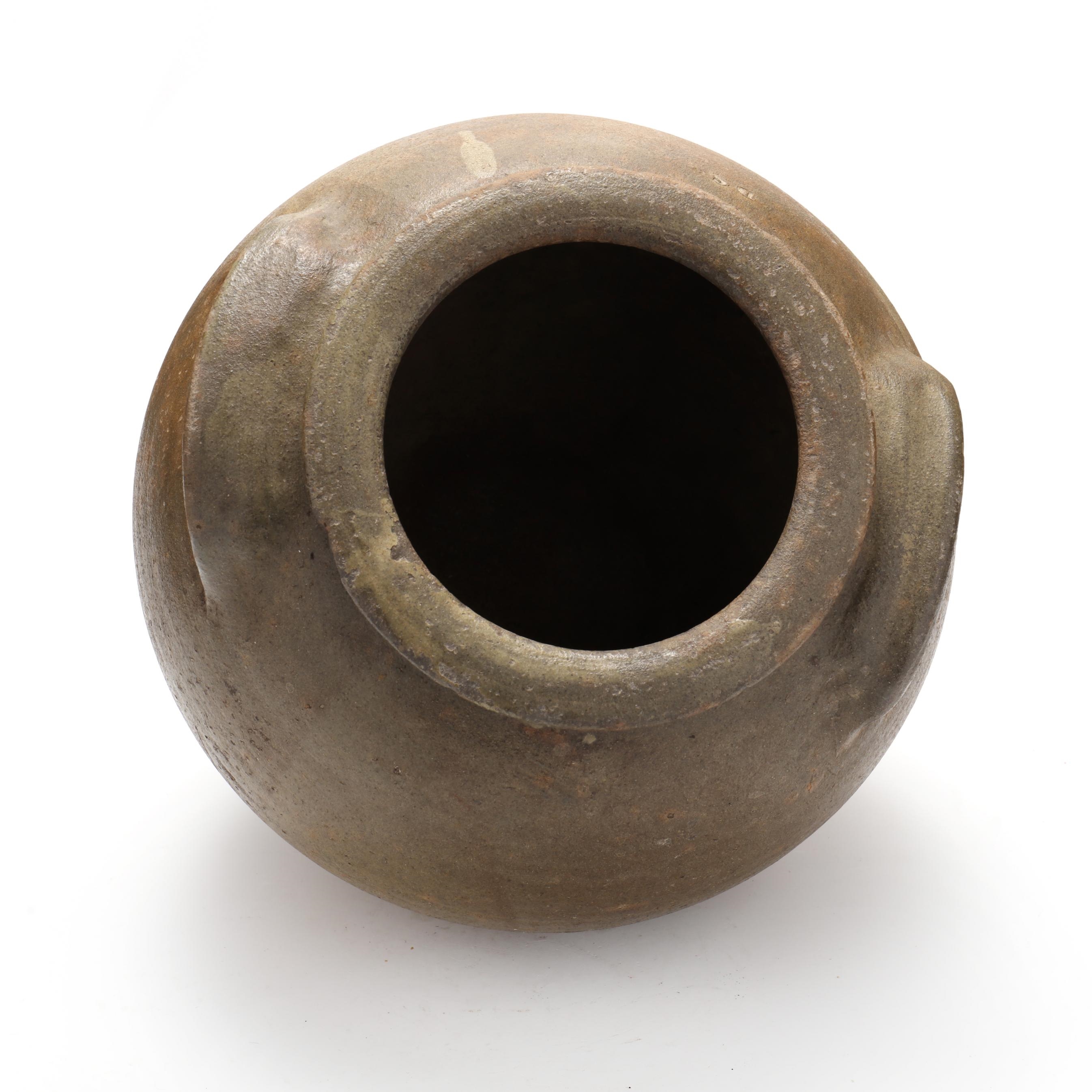 Artwork by Daniel Seagle, Storage Jar, Made of glazed stoneware