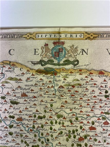 Christopher Saxton | Map of Norfolk, the first map ever produced of ...