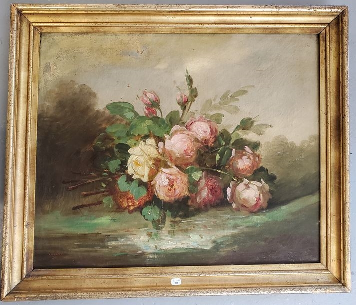 French School, 19th Century | The bouquet of roses | MutualArt