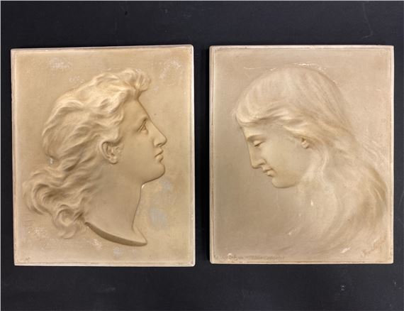 Walton Ricketson | PAIR OF WALTON RICKETSON PLASTER PLAQUES | MutualArt
