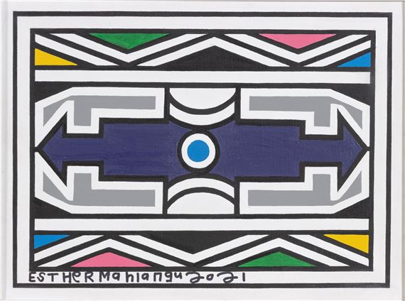 NDEBELE PATTERN by Esther Mahlangu, 2021