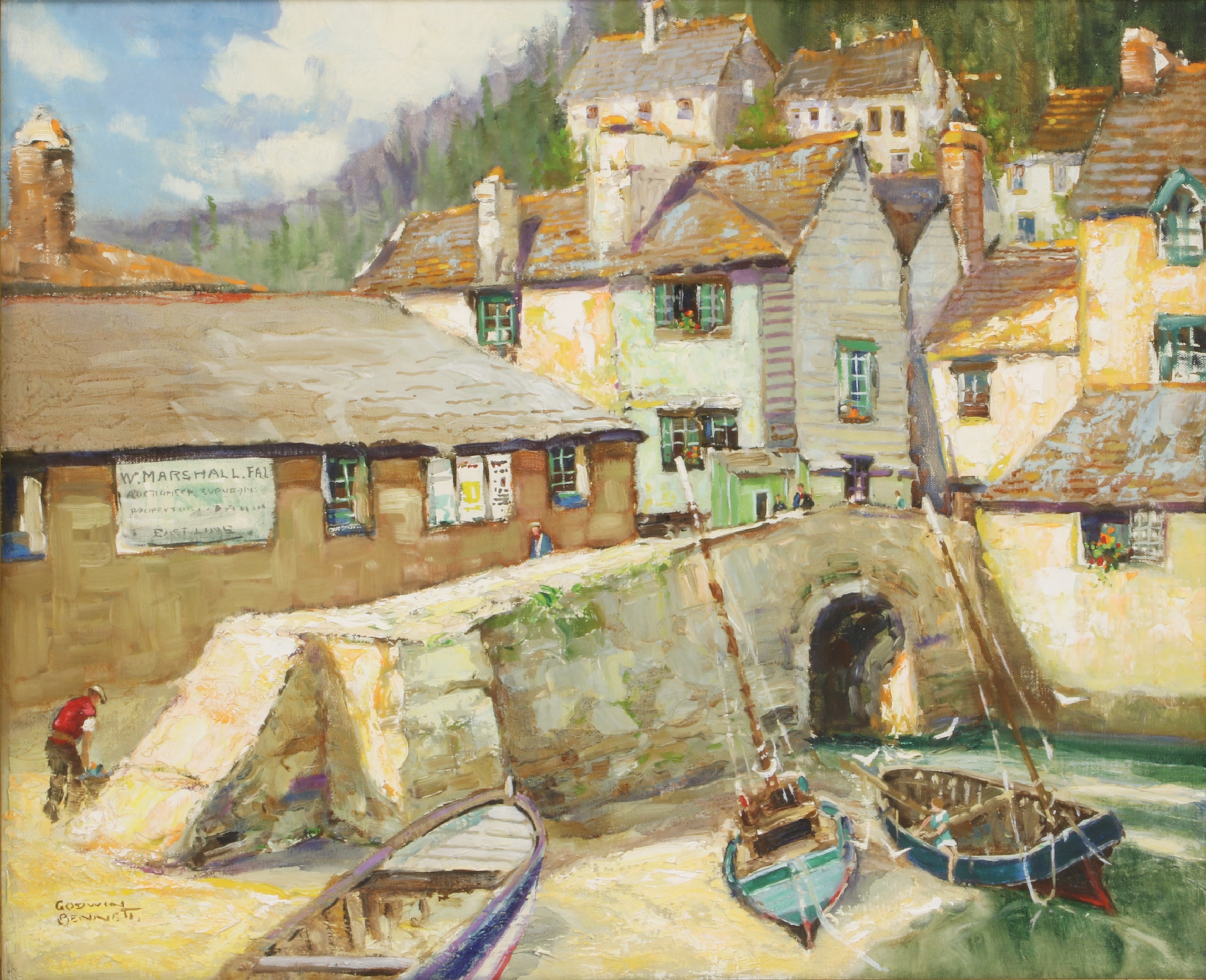 Godwin Bennett | The House on the Props Polperro | MutualArt