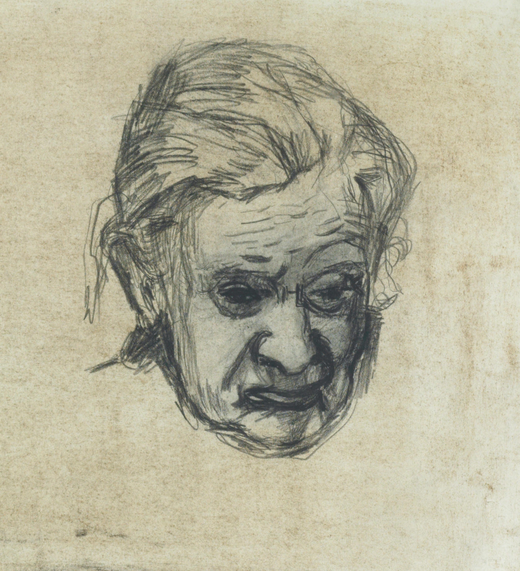 Artwork by Joan Kathleen Hardy Eardley, Old Jeannie, Made of pencil and charcoal