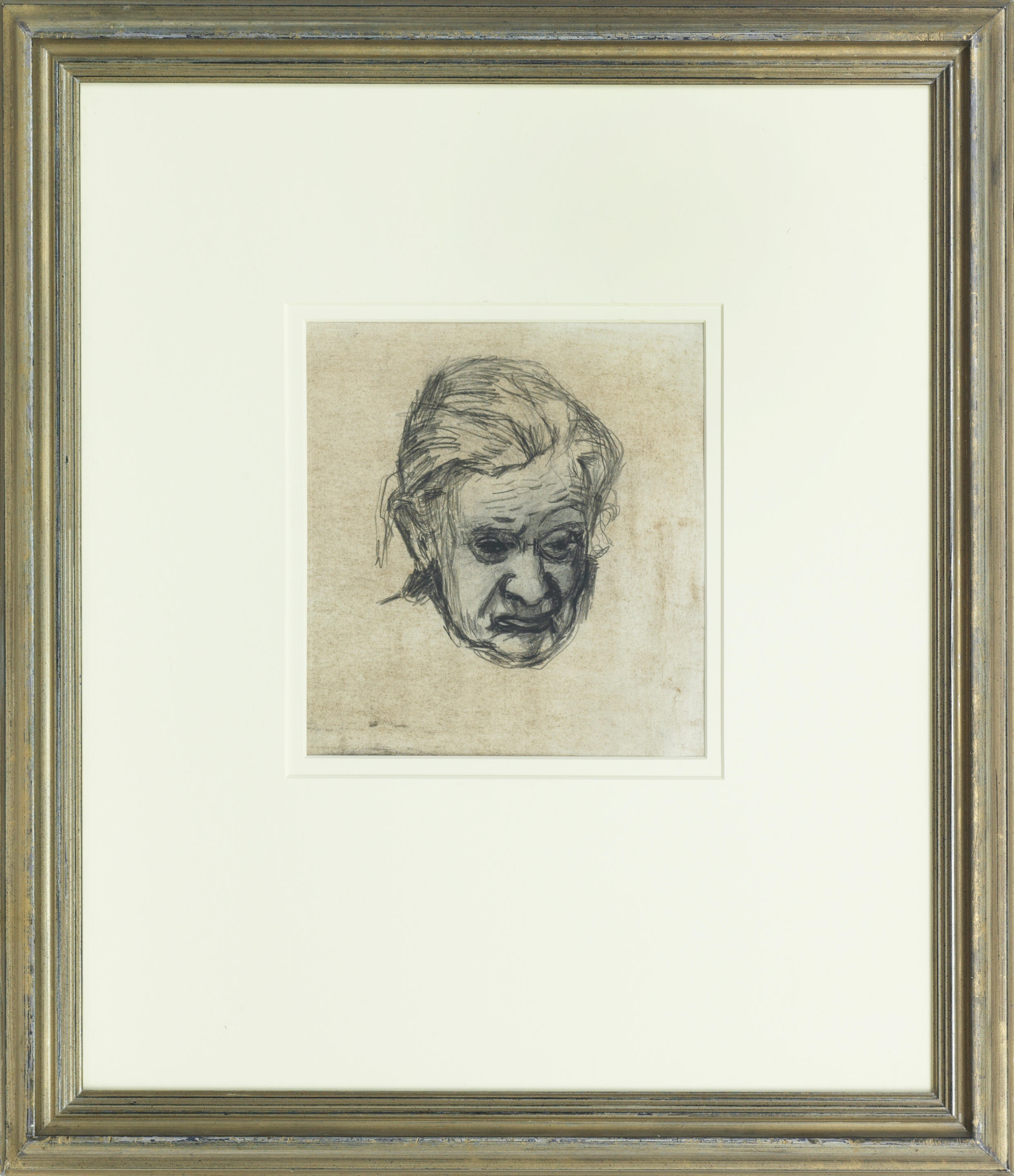 Artwork by Joan Kathleen Hardy Eardley, Old Jeannie, Made of pencil and charcoal