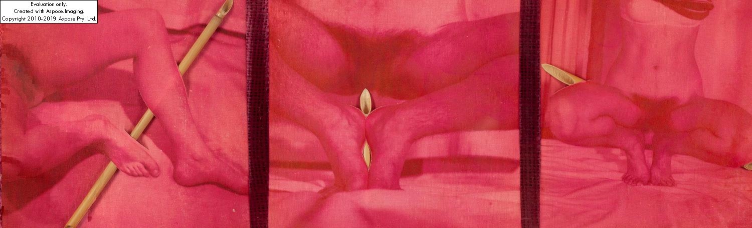 Artwork by Grzegorz Kowalski, Reeds, Made of photography, cane