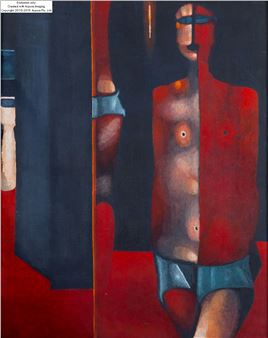 Girl with a mirror - Jerzy Nowosielski