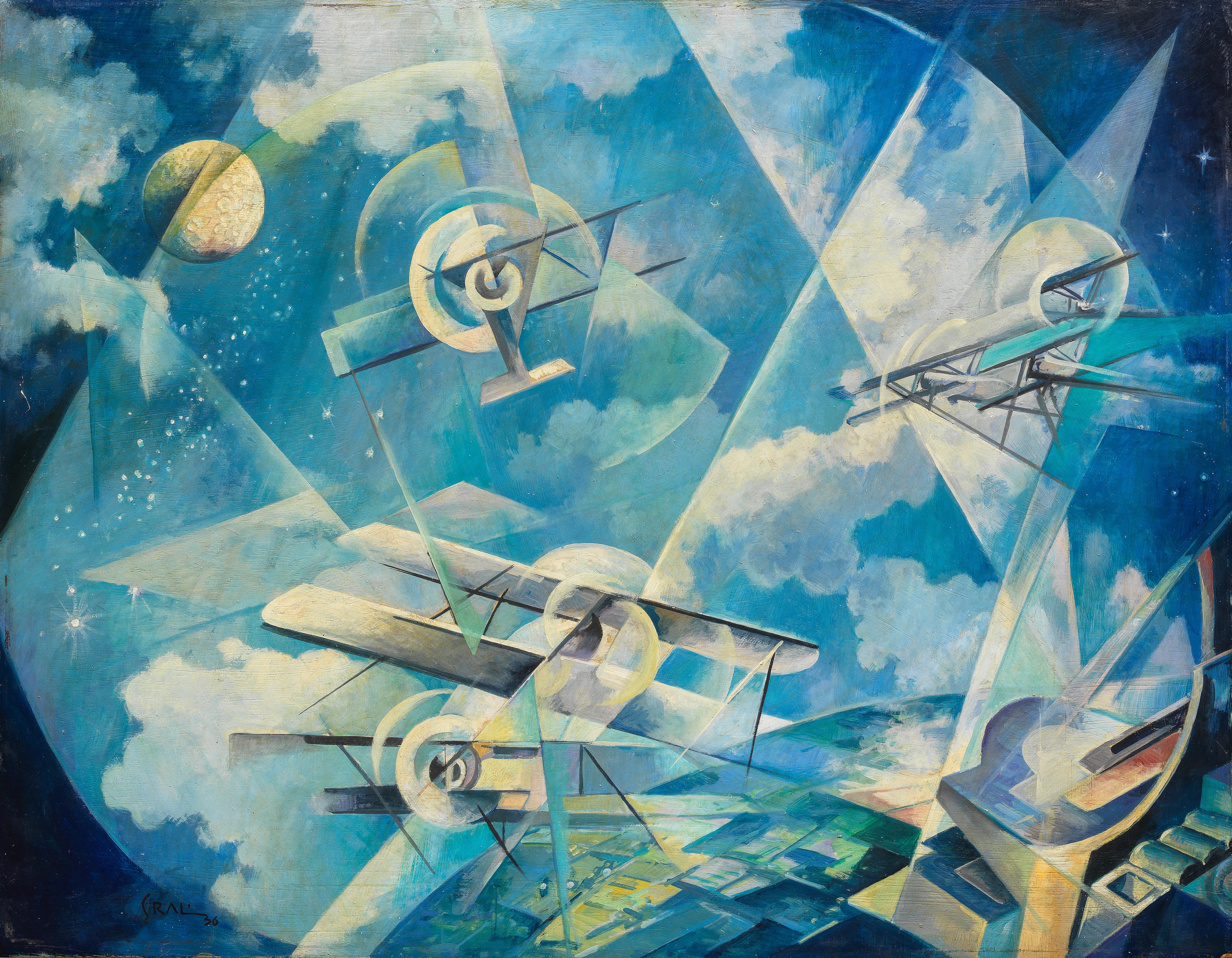 Inseguendo le stelle by Tullio Crali, Painted in 1936