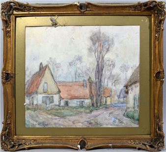 "Chemin dans le village" - Marie-Thérèse Dethan-Roullet