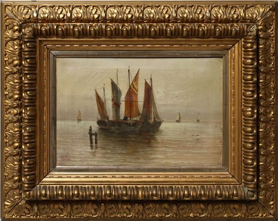 Segelboote auf See by G. Seifert