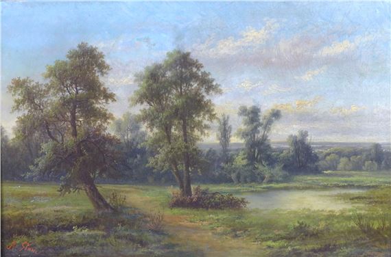 Ada Stone | a 19th century river landscape scene | MutualArt