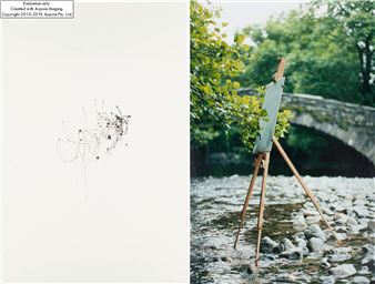 Tree Drawing - Alder on easel #2 - Tim Knowles