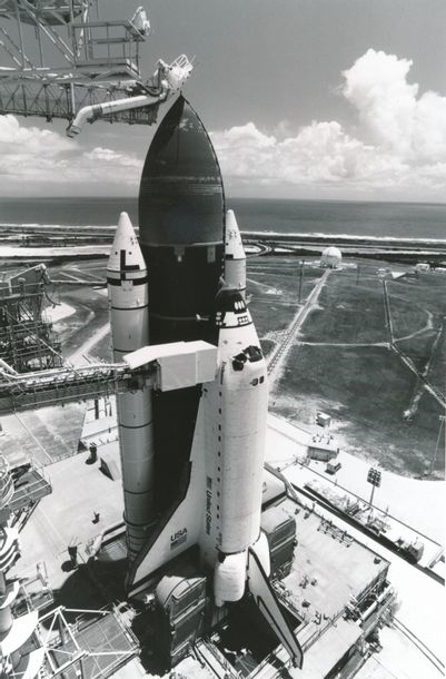 NASA | Space shuttle Endeavour on its launch pad (ca. 1990) | MutualArt