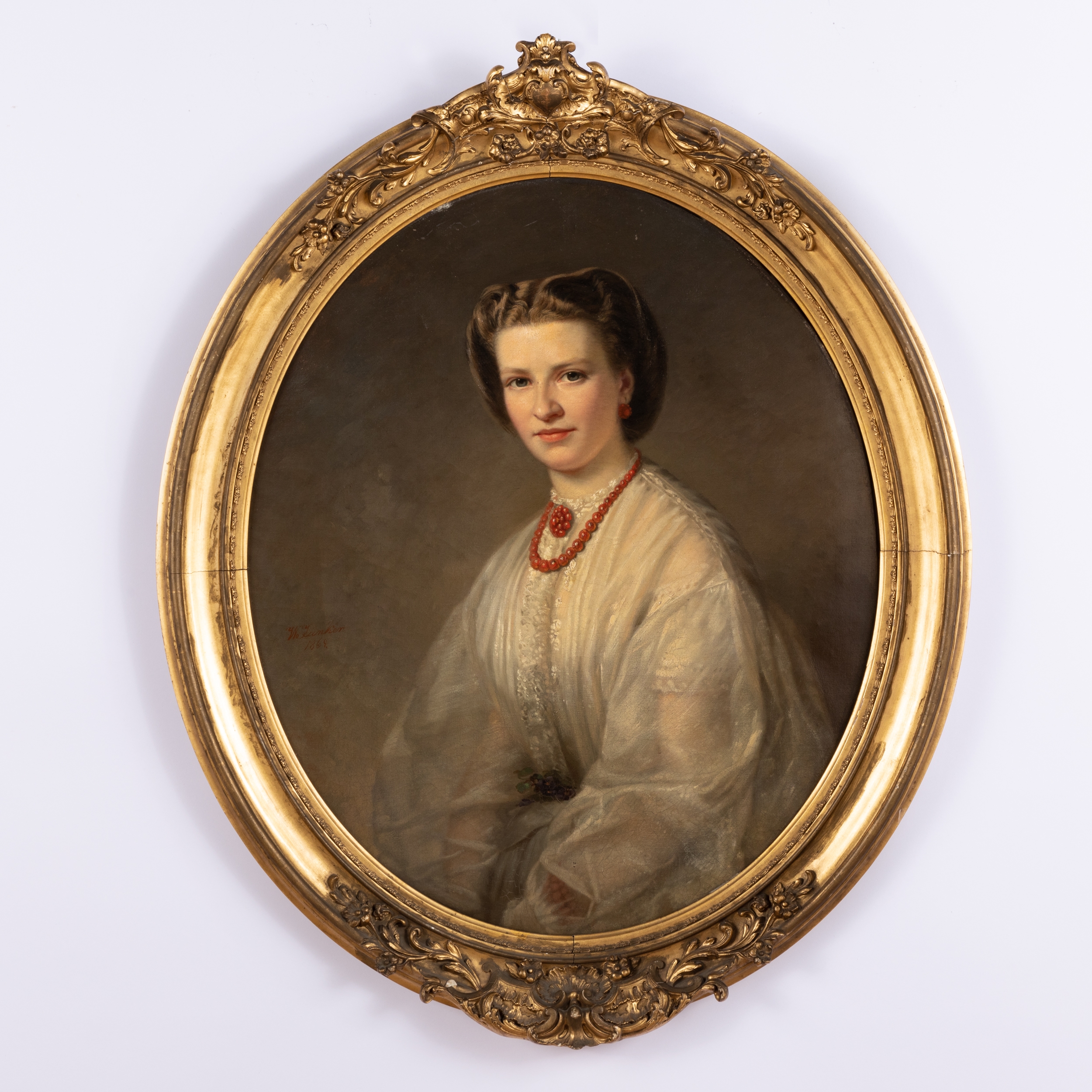 Artwork by Wilhelm Juncker, Ritratto della signora Graeffe, Made of Oil on canvas