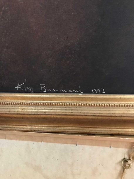 Artwork by Kim Bennani, Woman with red bodice, Made of Oil on canvas