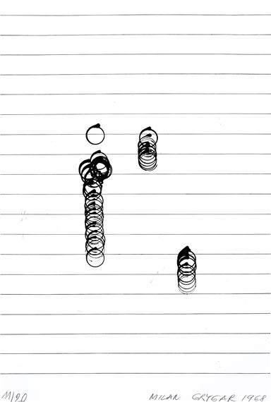 AKUSTICKÁ KRESBA by Milan Grygar, 1968