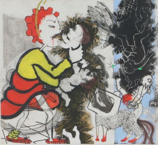 Artwork by Oona Grimes, 'Downfall 4', Made of Etching printed in colours