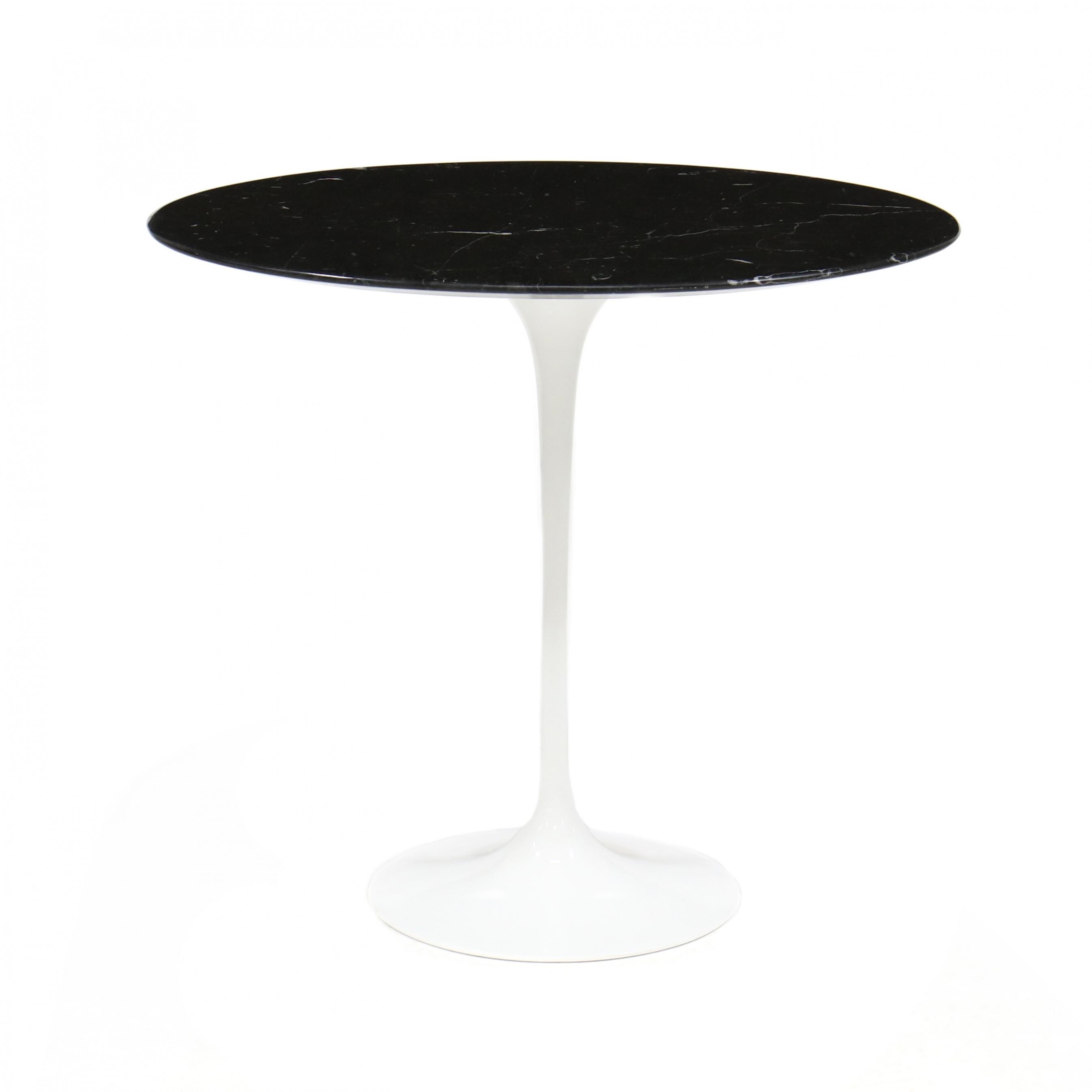 Eero Saarinen Black Marble Top Tulip Side Table MutualArt