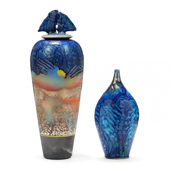 Two Raku Pottery Vessels - Steven Forbes-desoule