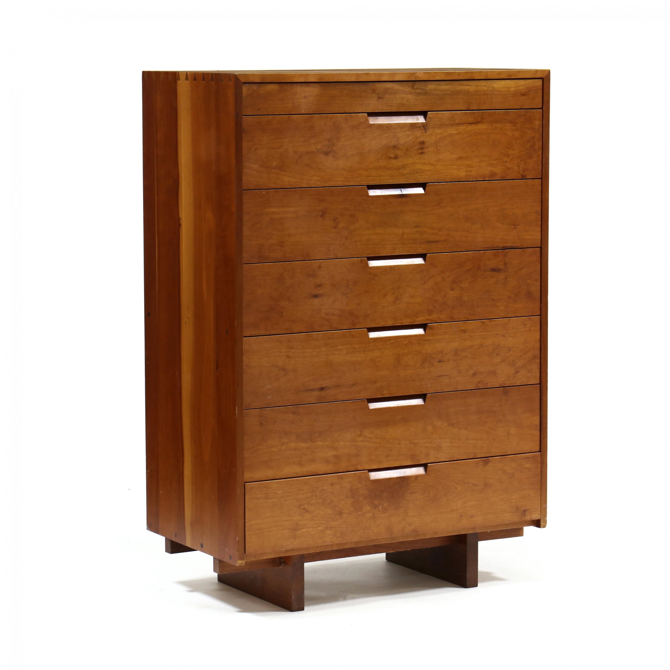 Nakashima Cherry Tall Chest of Drawers MutualArt