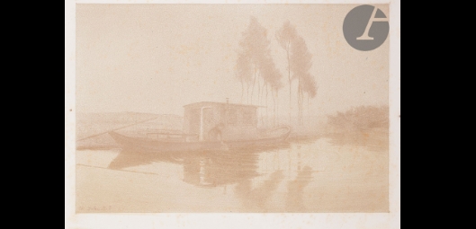 Artwork by Charles Marie Dulac, Jesu, Puritas Virginum... (Fire and water, pl. V of the album The Canticle of Creatures), Made of Lithograph