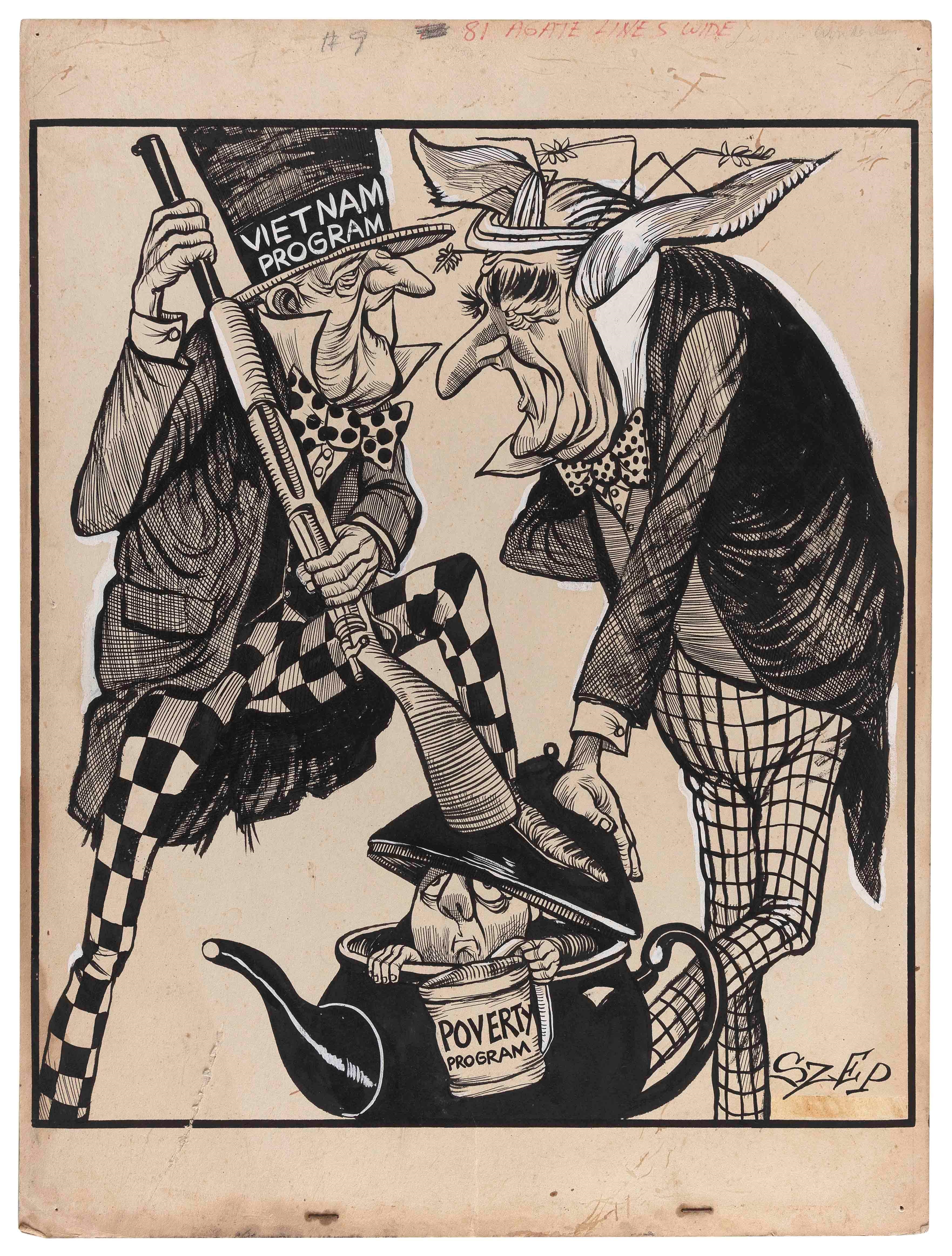 Paul Michael Szep | Vietnam War-era political cartoon | MutualArt