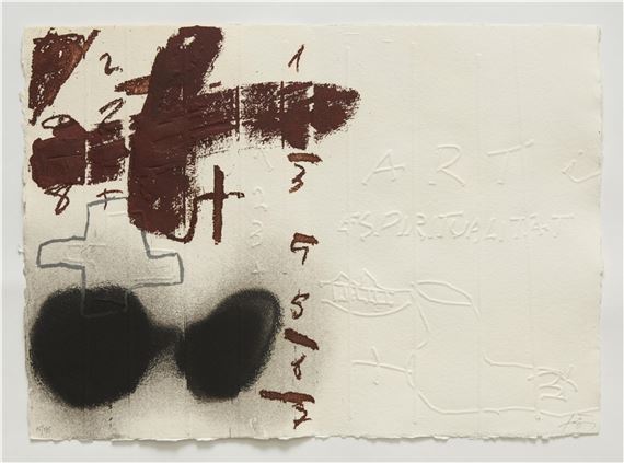 Antoni Tàpies in Print Antoni Tapies Lithograph Gran X For Sale I ARTEDIO