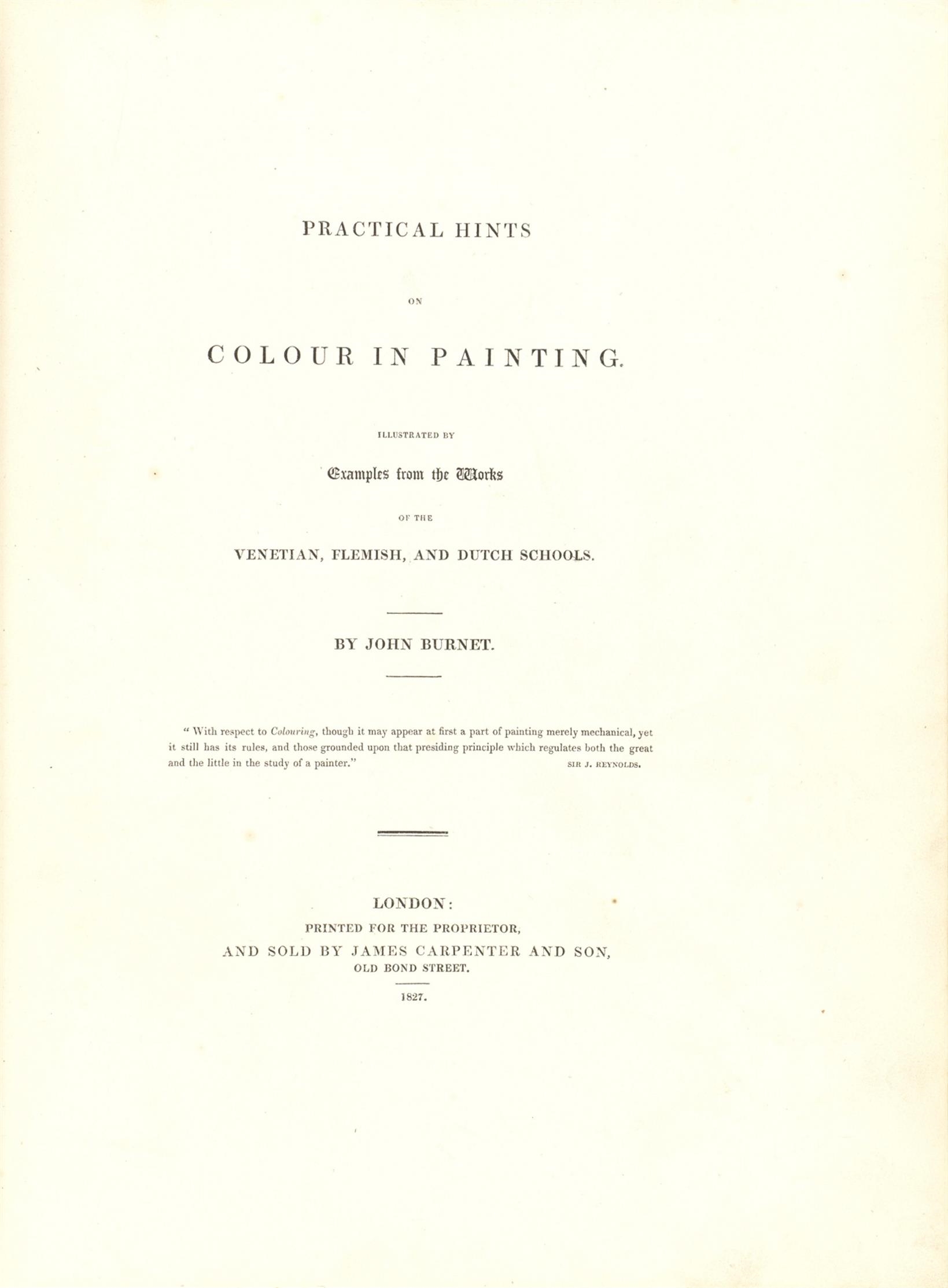 John Burnet | Practical hints on colour in painting. Illustrated by ...