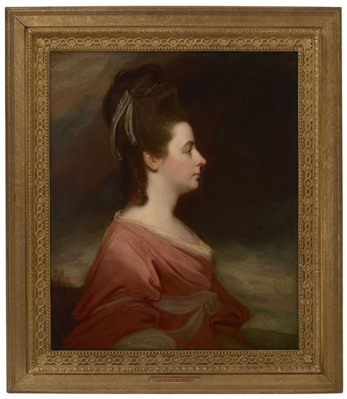 George Romney | Portrait of Harriet Blanchard, half-length, in profile ...