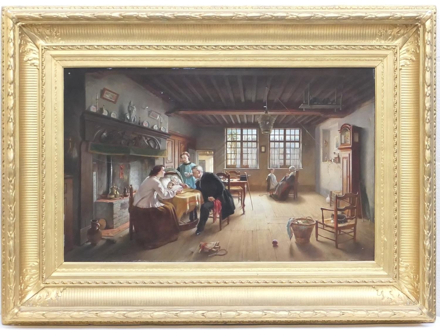 Artwork by Theodore Ceriez, Domestic idyll, Made of oil on panel