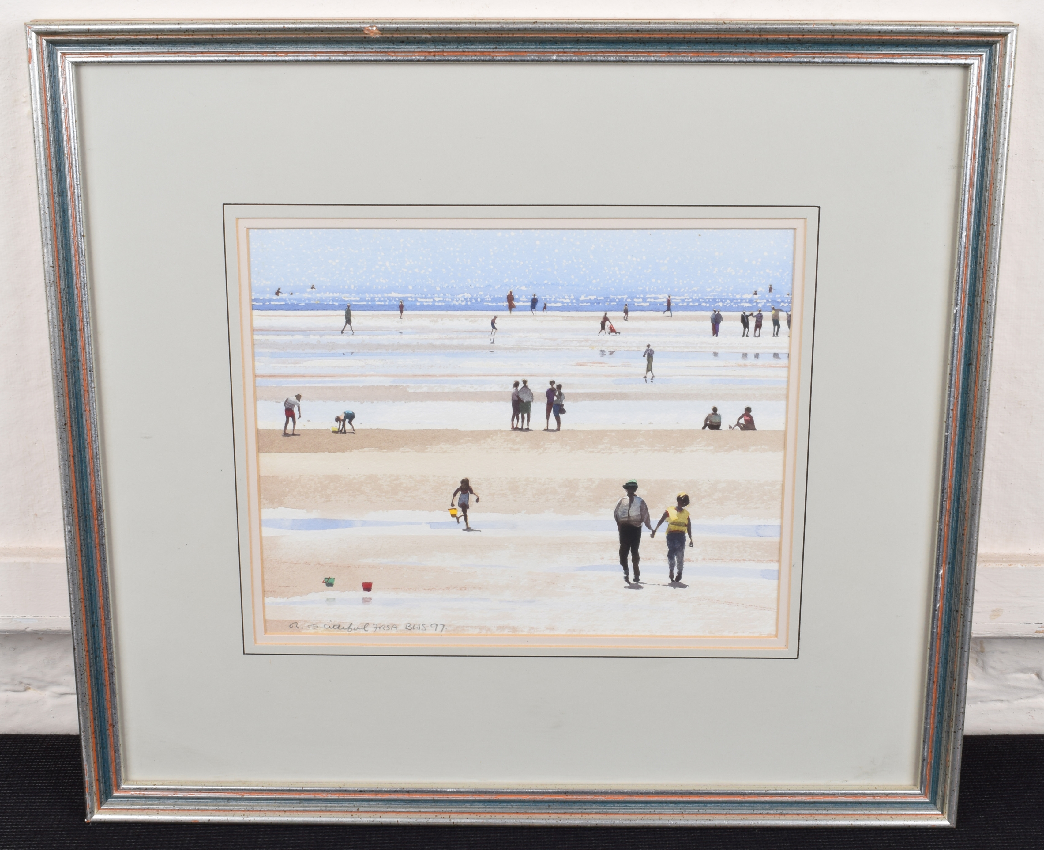 Robert Littleford | Beach scene with figures | MutualArt