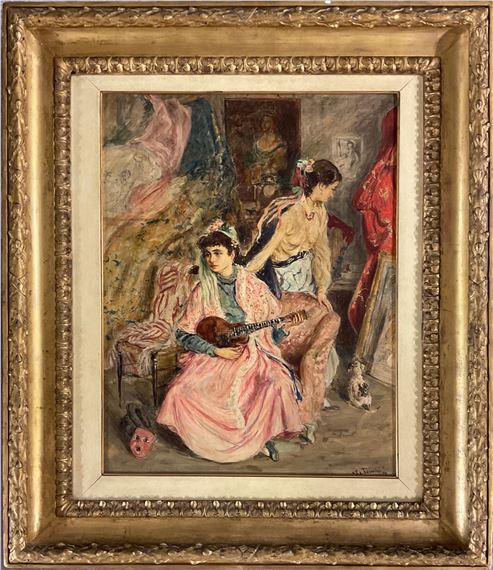 Interno con figure by Pierangelo Basorini