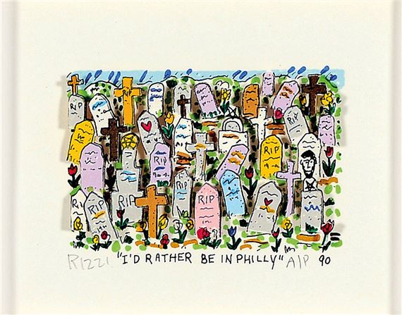 James Rizzi | #I#'D Rather Be In Philly# (1990) | MutualArt