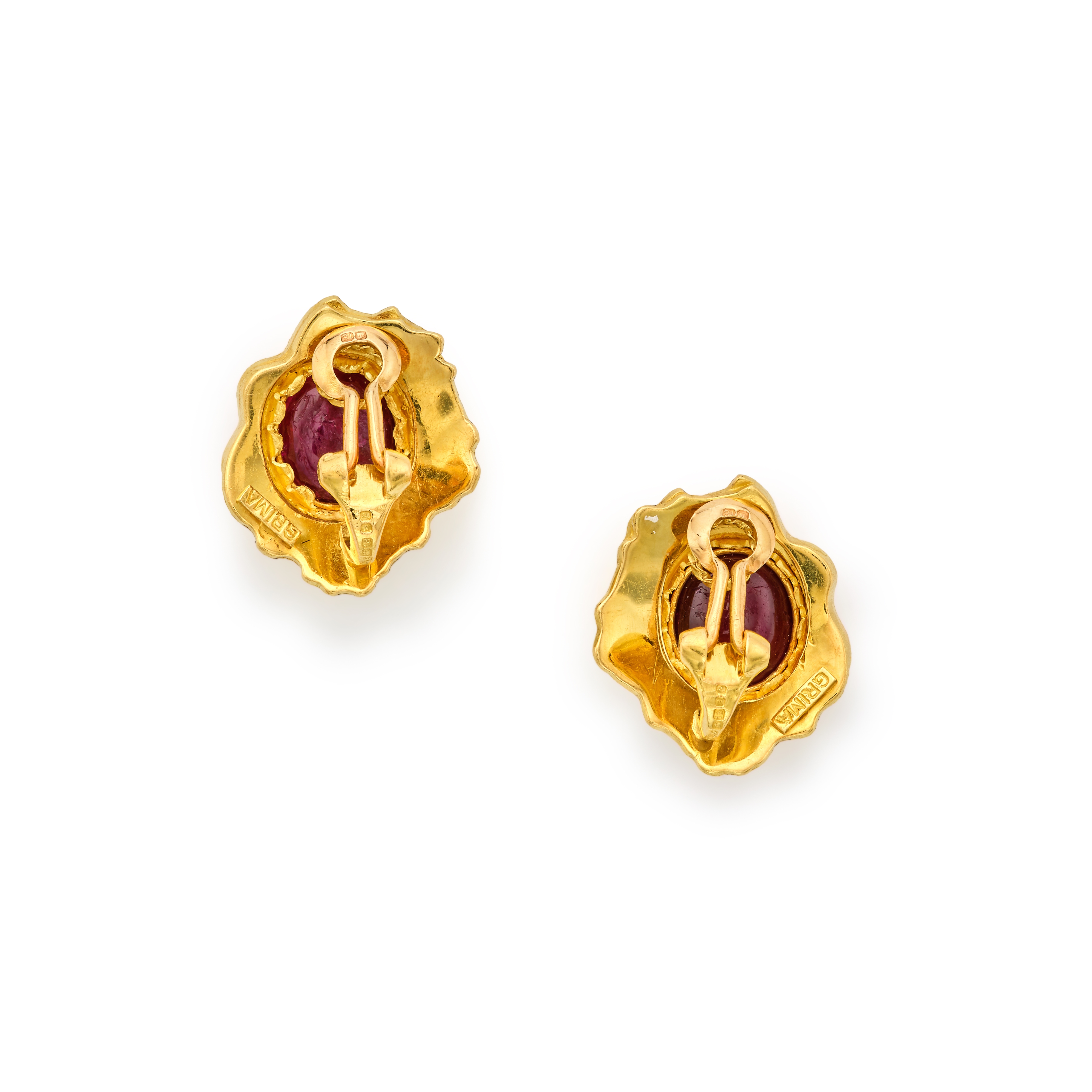 Artwork by Andrew Grima, Pair of Ruby and Diamond Earrings, Made of Ruby and Diamond