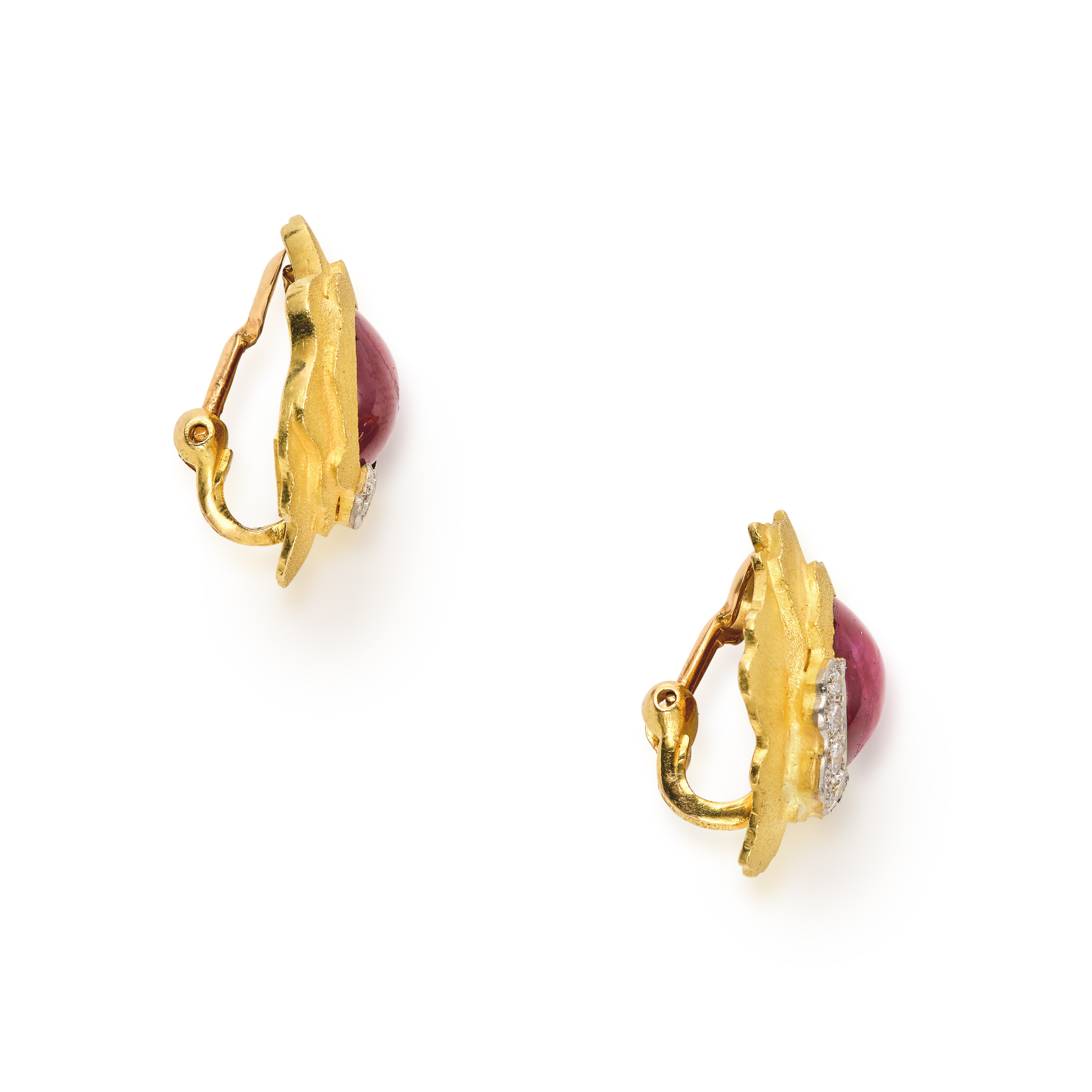 Artwork by Andrew Grima, Pair of Ruby and Diamond Earrings, Made of Ruby and Diamond