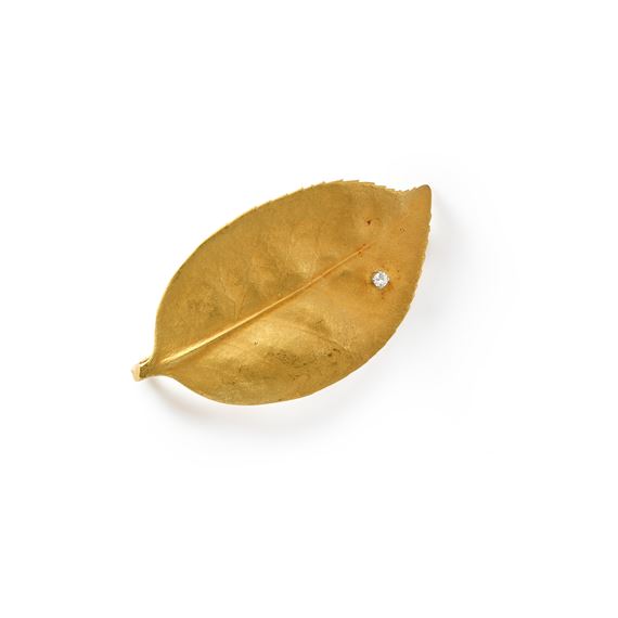 Gold Leaf Brooch/Pendant