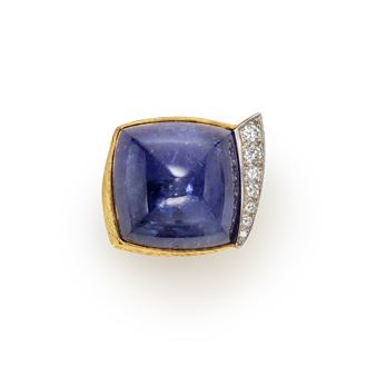 Tanzanite and Diamond Ring - Andrew Grima