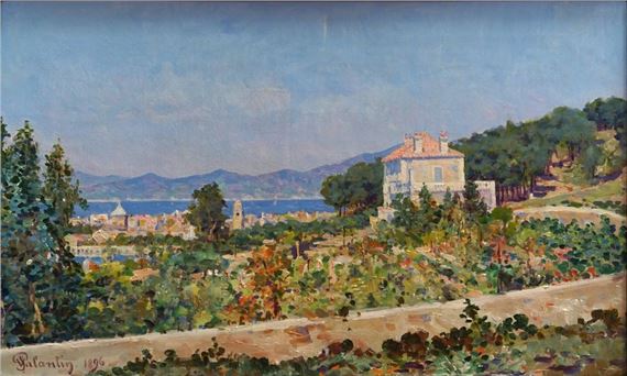 Paul Valentin | Les hauts de Saint Tropez (?) (1896) | MutualArt