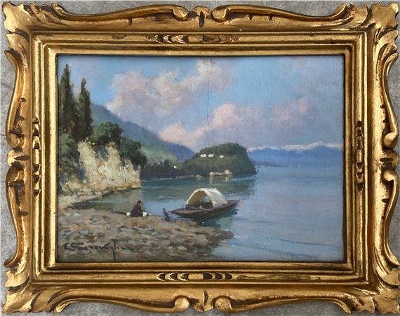 Lago di Lecco, Punta di Bellagio by Ercole Garavaglia