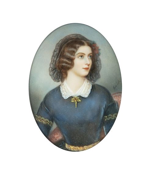 Portrait Miniature of Lola Montez by Daniel Saint