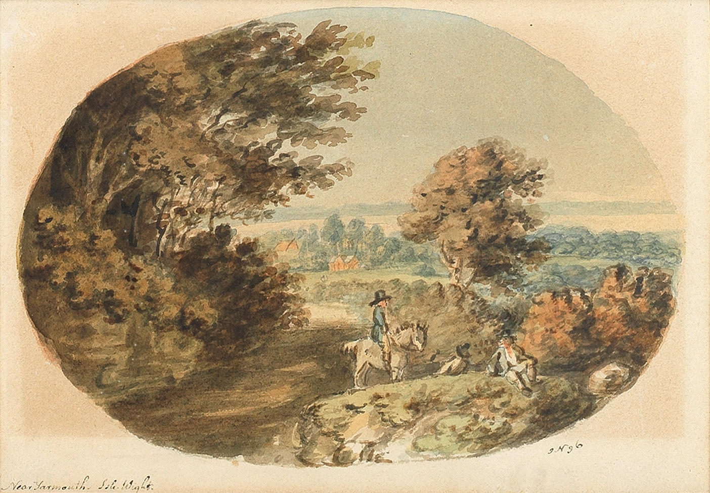 John Nixon A group of 14 watercolours depicting views on the Isle of