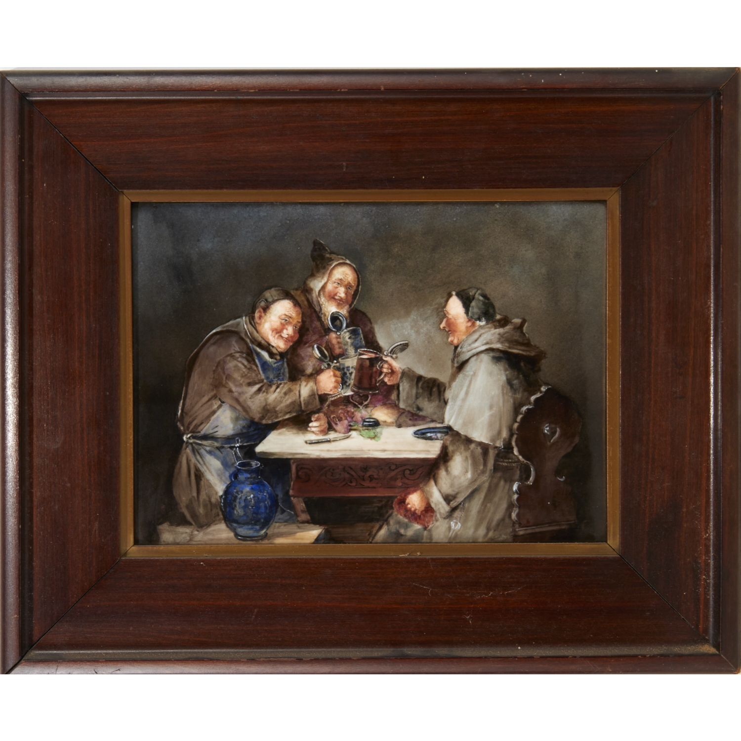 Eduard von Grützner | Limoges porcelain plaque | MutualArt