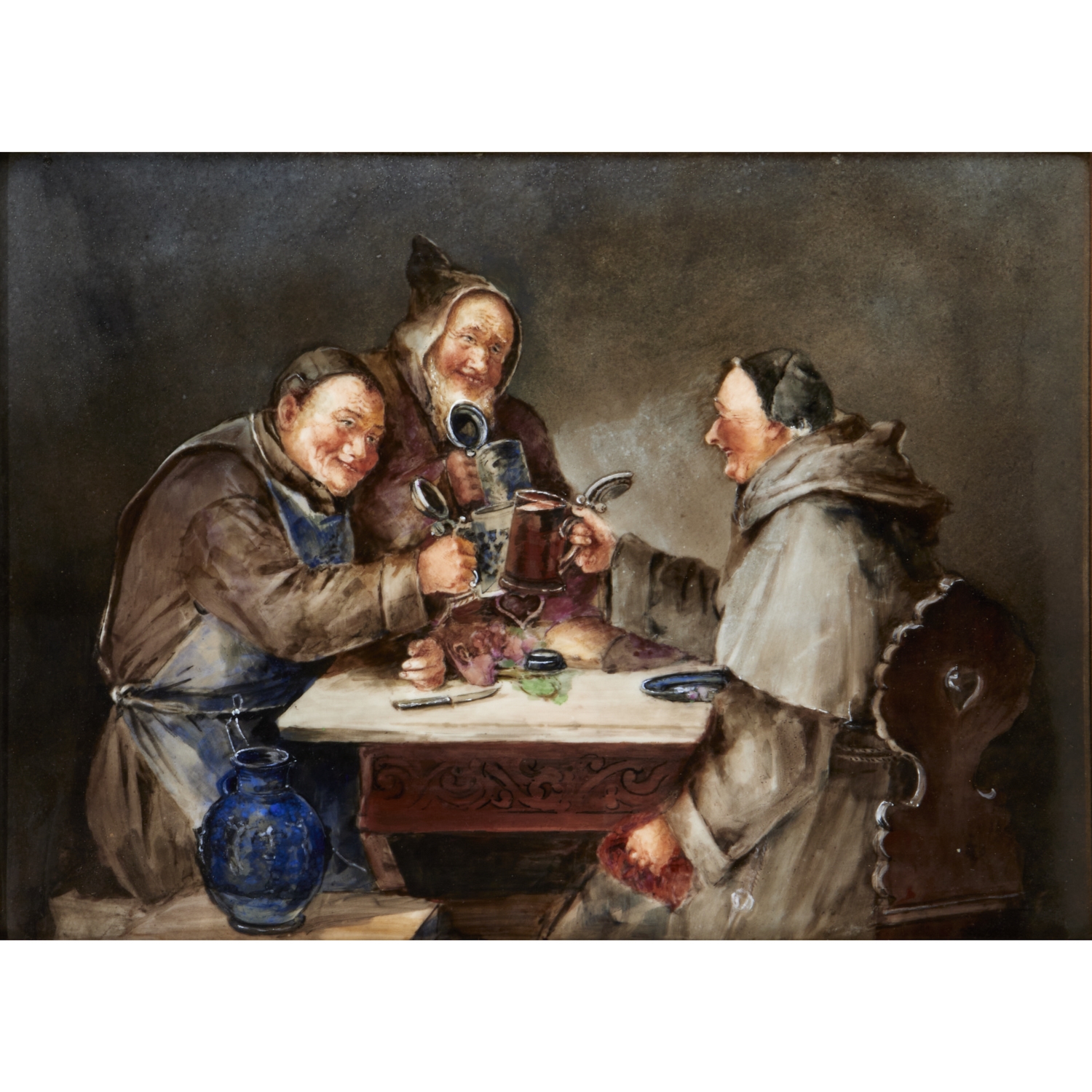 Eduard von Grützner | Limoges porcelain plaque | MutualArt