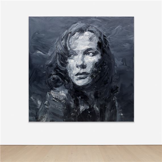 Portrait of Isabelle Huppert III by Yan Pei Ming, Painted in 2013